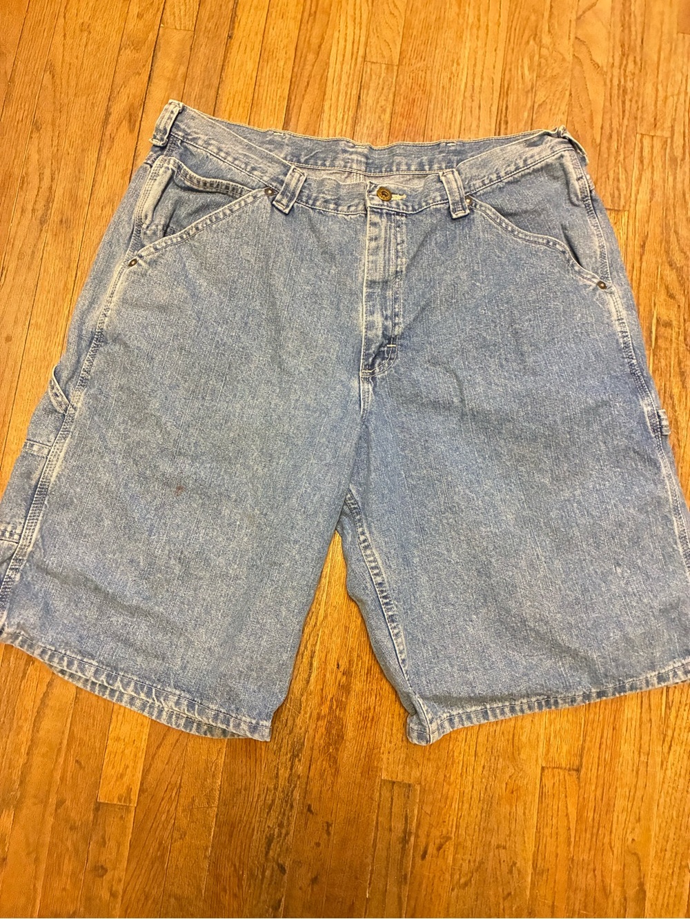 Lee Men's Light Blue Denim Cargo Shorts